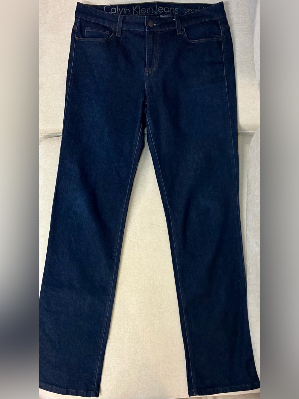 Calvin Klein Jeans Straight Leg Dark Wash Stretch Denim Size 30/10